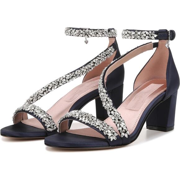 Pnina Tornai for Naturalizer Women Ahava Heels US 12 M Blue Crystal Open Toe NIB - Picture 1 of 12